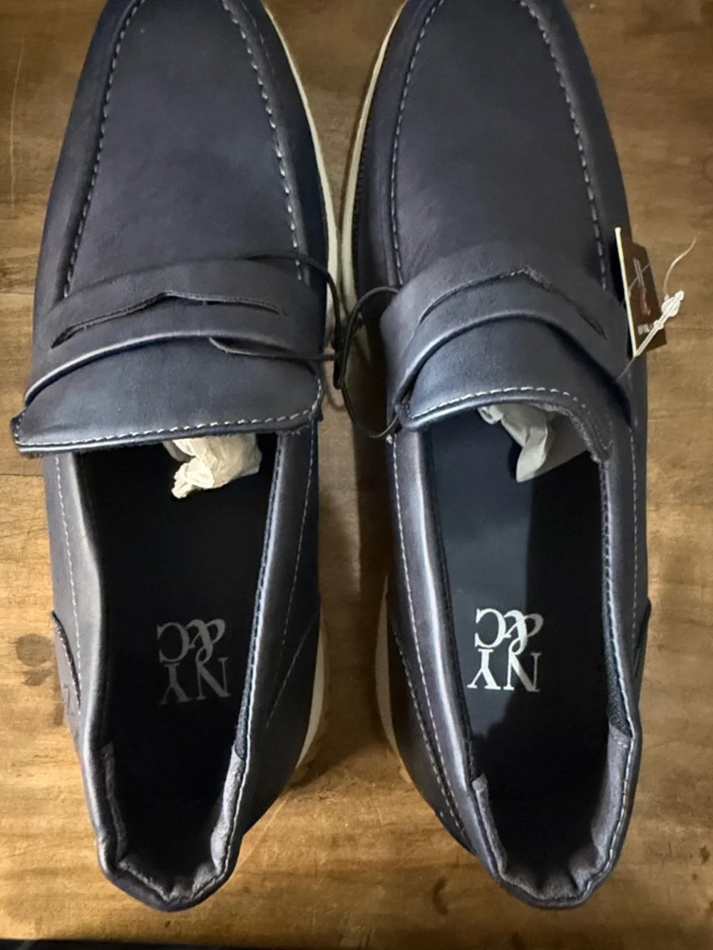 Men's New York & Company Navy Slip-On Loafers size 10